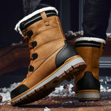 TrekTough Terrain - Men's Mid Outdoor Leather Boots for Winter Trails