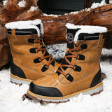 TrekTough Terrain - Men's Mid Outdoor Leather Boots for Winter Trails