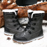 TrekTough Terrain - Men's Mid Outdoor Leather Boots for Winter Trails