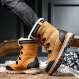 TrekTough Terrain - Men's Mid Outdoor Leather Boots for Winter Trails