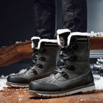 TrekTough Terrain - Men's Mid Outdoor Leather Boots for Winter Trails