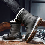 TrekTough Terrain - Men's Mid Outdoor Leather Boots for Winter Trails