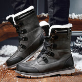 TrekTough Terrain - Men's Mid Outdoor Leather Boots for Winter Trails