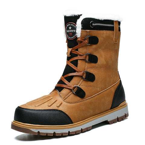 TrekTough Terrain - Men's Mid Outdoor Leather Boots for Winter Trails