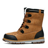 TrekTough Terrain - Men's Mid Outdoor Leather Boots for Winter Trails